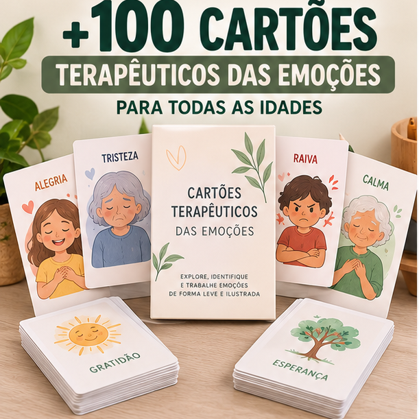 +100 Cartões Terapêuticos das Emoções