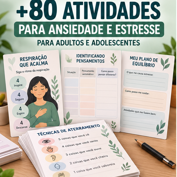 +80 Atividades para Trabalhar Ansiedade e Estresse
